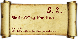 Skultéty Kandida névjegykártya